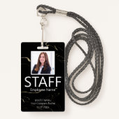 Custom Staff Barcode Event Marbling Badge (Voorkant met draagriem)