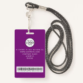 Custom Staff Event Barcode Paarse Badge (Achterkant met draagriem)