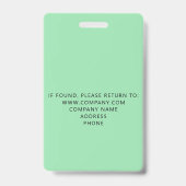 Custom Staff Event Green Badge (Achterkant)