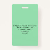 Custom Staff Event Green Badge (Achterkant)