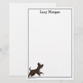 Custom Staffy Lab Cute Dog Art Briefpapier (Voorkant / Achterkant)