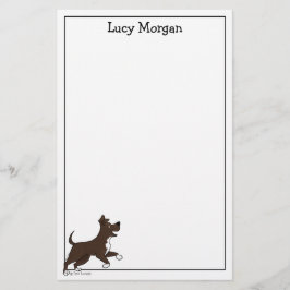Custom Staffy Lab Cute Dog Art Briefpapier