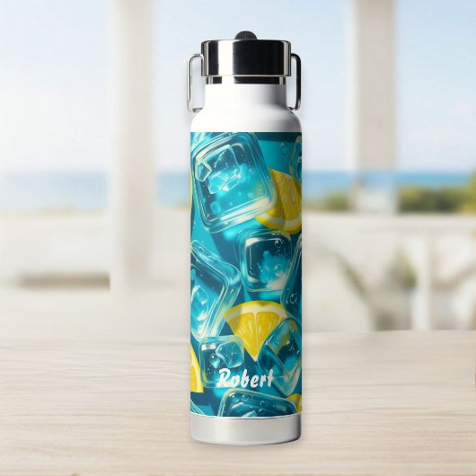 Custom Stainless Steel Water Bottle Ice Lemon  Waterfles