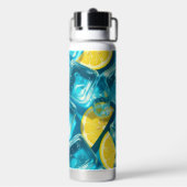 Custom Stainless Steel Water Bottle Ice Lemon  Waterfles (Achterkant)