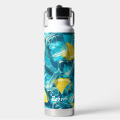 Custom Stainless Steel Water Bottle Ice Lemon  Waterfles (Voorkant)