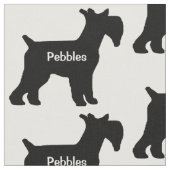 Custom Standaard Schnauzer Hond Silhouet Stof (Close Up)