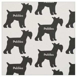Custom Standaard Schnauzer Hond Silhouet Stof