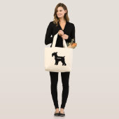 CUSTOM Standard Schnauzer Dog Silhouette Grote Tote Bag (Voorkant (model))