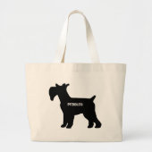 CUSTOM Standard Schnauzer Dog Silhouette Grote Tote Bag (Voorkant)