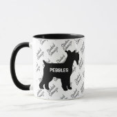 CUSTOM Standard Schnauzer Dog Silhouette Mok (Links)