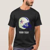 Custom Star op Amerikaanse Footballs helm T-shirt (Voorkant)