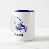 Custom Star op Amerikaanse Footballs helm Tweekleurige Koffiemok (Voorkant links)