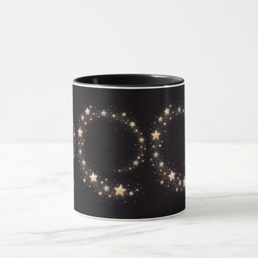 Custom Star Spiral Initials Gift Mug Mok (Midden)