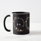 Custom Star Spiral Initials Gift Mug Mok (Links)