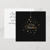 Custom Starry Merry Christmas Ornament 's nachts Feestdagenkaart (Voorkant / Achterkant)