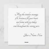 Custom Starry Merry Christmas Ornament 's nachts Feestdagenkaart (Achterkant)