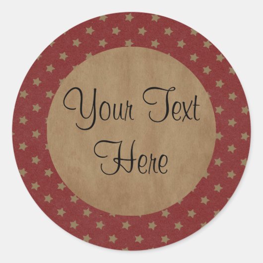 Custom Stars Ronde Product Sticker (Voorkant)