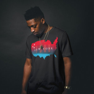 Custom State and Year of Birth USA Map T-shirt