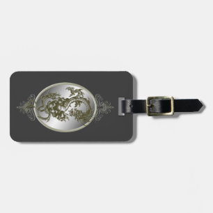 Custom Steel Dragon Bagagelabel