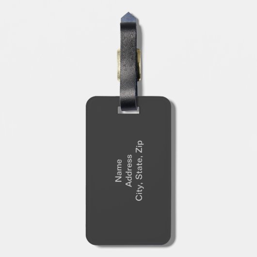 Custom Steel Dragon Bagagelabel (Achterkant verticaal)