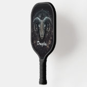 Custom Steenbok Zodiac Sign Zwart Pickleball Paddle (Links)
