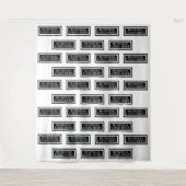 Custom Step and Repeat Fabric Backdrop Wandkleed (Voorkant)