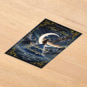 CUSTOM Sterrennacht Dusty Blue Sweet Sixteen Acryl Uitnodigingen (Laagn)