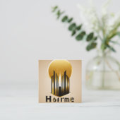 "Custom Sticker Expert" Vierkante Visitekaartje (Staand voorkant)