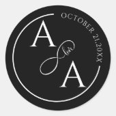 Custom Sticker for wedding infinity love (Voorkant)