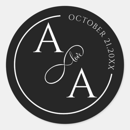 Custom Sticker for wedding infinity love (Voorkant)