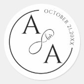 Custom Sticker for wedding infinity love (Voorkant)