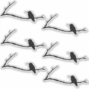 Custom Sticker - Hummingbird on Branch