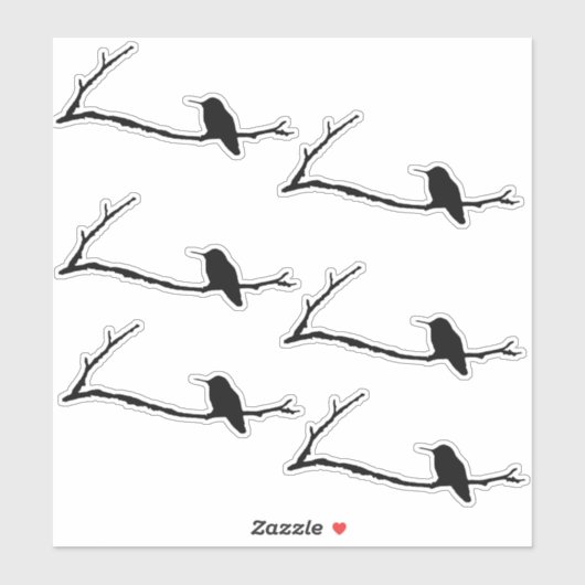 Custom Sticker - Hummingbird on Branch (Vel)