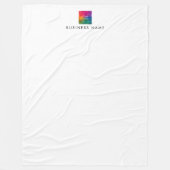 Custom Stijlvol Eenvoudig Uw Hotel Logo Hier Trend Fleece Deken (Voorkant)