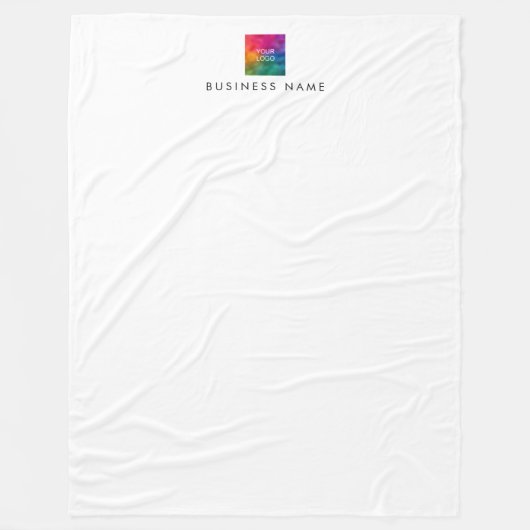 Custom Stijlvol Eenvoudig Uw Hotel Logo Hier Trend Fleece Deken (Voorkant)