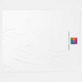 Custom Stijlvol Eenvoudig Uw Hotel Logo Hier Trend Fleece Deken (Voorkant (Horizontaal))