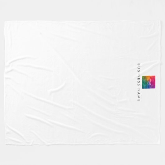 Custom Stijlvol Eenvoudig Uw Hotel Logo Hier Trend Fleece Deken (Voorkant (Horizontaal))