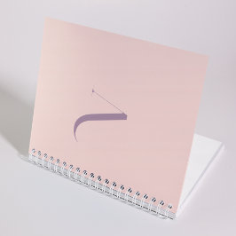 Custom Stijlvolle Initiaal Naam Pastel Roze Girly Notitieboek
