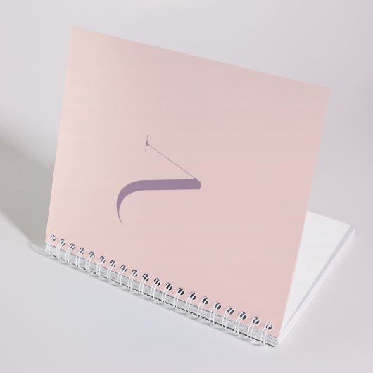 Custom Stijlvolle Initiaal Naam Pastel Roze Girly Notitieboek
