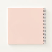 Custom Stijlvolle Initiaal Naam Pastel Roze Girly Notitieboek (Achterkant)