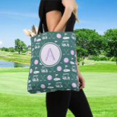 CUSTOM STIJLVOLLE LADY GOLFER MONOGRAM TOTE BAG