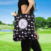 CUSTOM STIJLVOLLE LADY GOLFER MONOGRAM TOTE BAG