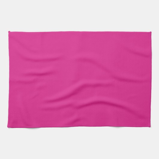 Custom Stijlvolle Lege Sjabloon Roze Effen Kleur Theedoek (Horizontaal)