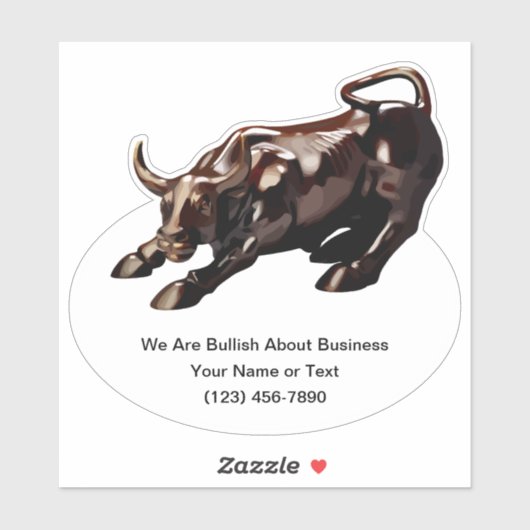 Custom Stock Market Thema Bullish Sticker Labels (Vel)