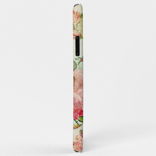 Custom  Stoffig Roze Bloemen Roos Patroon Case-Mate iPhone Case (Achterkant/rechts)