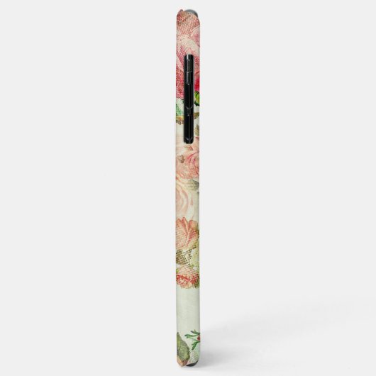 Custom  Stoffig Roze Bloemen Roos Patroon Case-Mate iPhone Case (Achterkant/links)