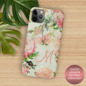 Custom  Stoffig Roze Bloemen Roos Patroon Case-Mate iPhone Case