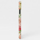 Custom Stoffig Roze Bloemen Roos Patroon iPhone Hoesje (Rechterkant)