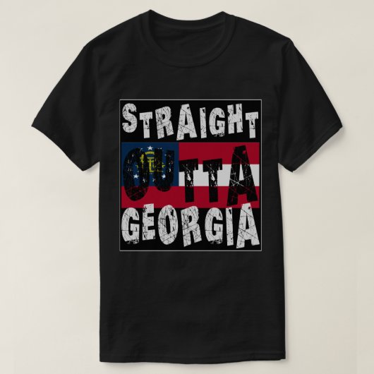 CUSTOM Straight Outta Georgia Meme T-shirt (Design voorkant)