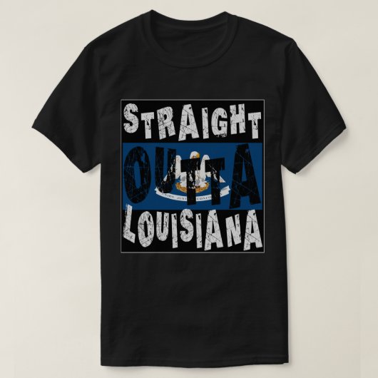 CUSTOM Straight Outta Louisiana Meme T-shirt (Design voorkant)